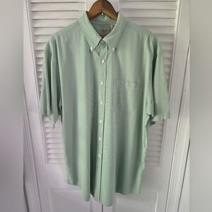 Vintage L.L.Bean Green Seersucker Shirt L